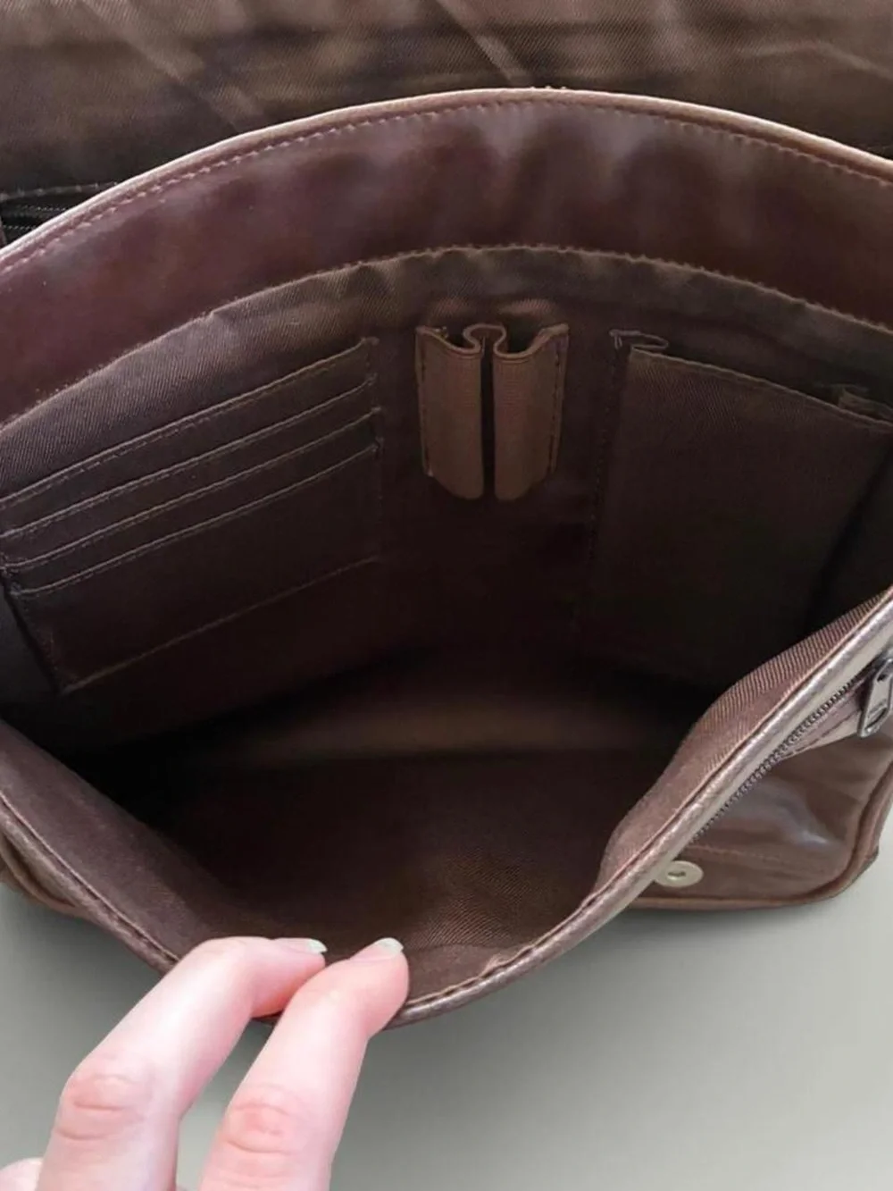 Brown Leather Laptop Satchel